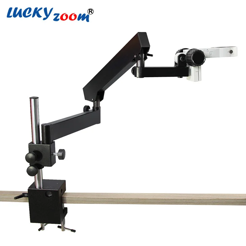 

Lucky Zoom Brand Articulating Pillar Clamp Microscope Stand For Binocular Trinocular Stereo Microscope Accessories A3 Focuse Arm