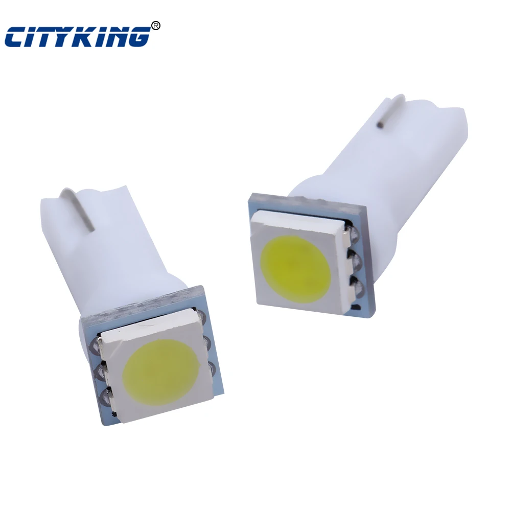 Бесплатная доставка 50 шт. T5 led 5050 1SMD t5 лампа с клиновидной основой для приборных
