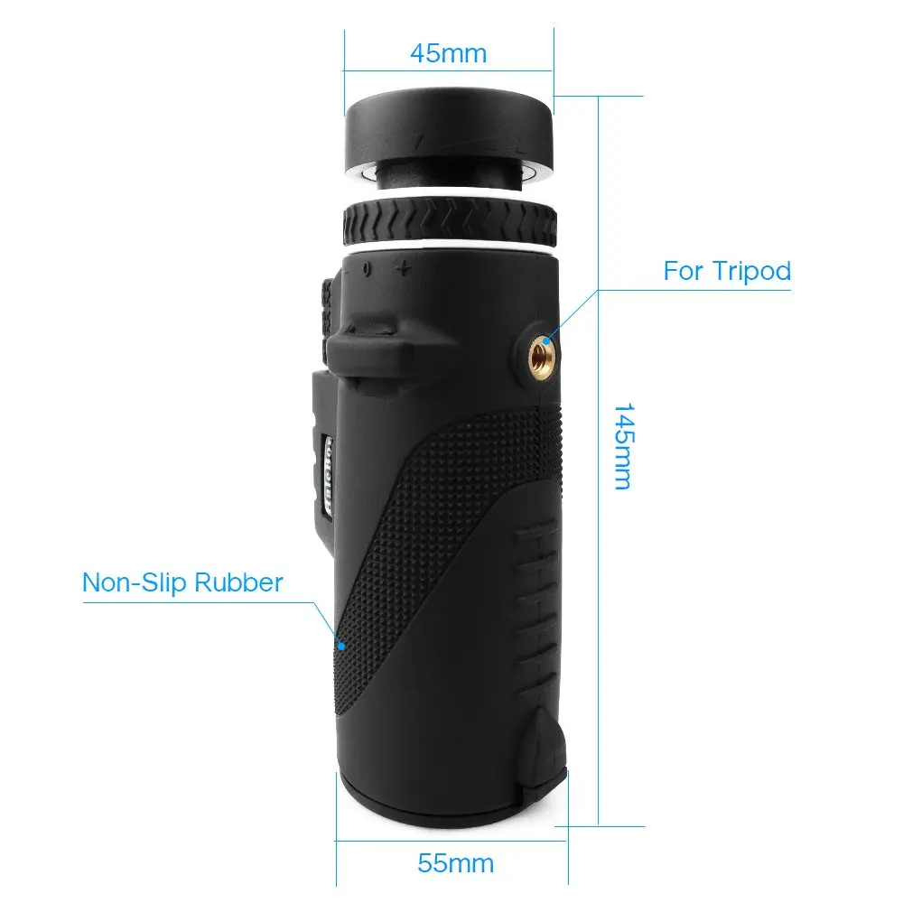 Новые Мощность 40X60 Монокуляр телескоп Bak4 Prism для взрослых Fogproof Водонепроницаемый отлично подходит для наблюдения за птицами путешествия