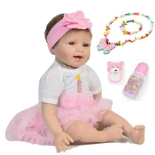 Кукла Bebes reborn 55 см мягкие силиконовые куклы reborn baby com corpo de silicone menina poupee l. o. l Детские куклы Рождественский подарок игрушки