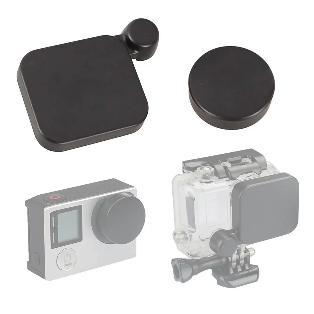

2 in 1 for GoPro Accessory Lens Protection Waterproof Case Plastic Cover for Go Pro Hero 4 3+ Black Camera Accessories