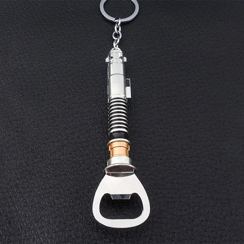 Star Wars Lukes Lightsaber Beer Bottle Opener Metal Keychain Return of the Jed propsBoys