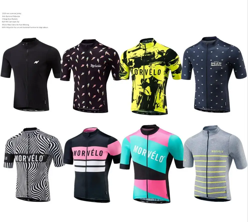 

2018 morvelo Summer Short Sleeve Cycling Jersey Tops Ropa De Ciclismo Hombre Road Racing Bike Clothing MTB Bicycle Clothes