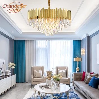 

Modern Chandelier Crystal Lighting LED Chandelier Light Lustre de Cristal Pendant Hanging Lamp Living Dining Room Lighting