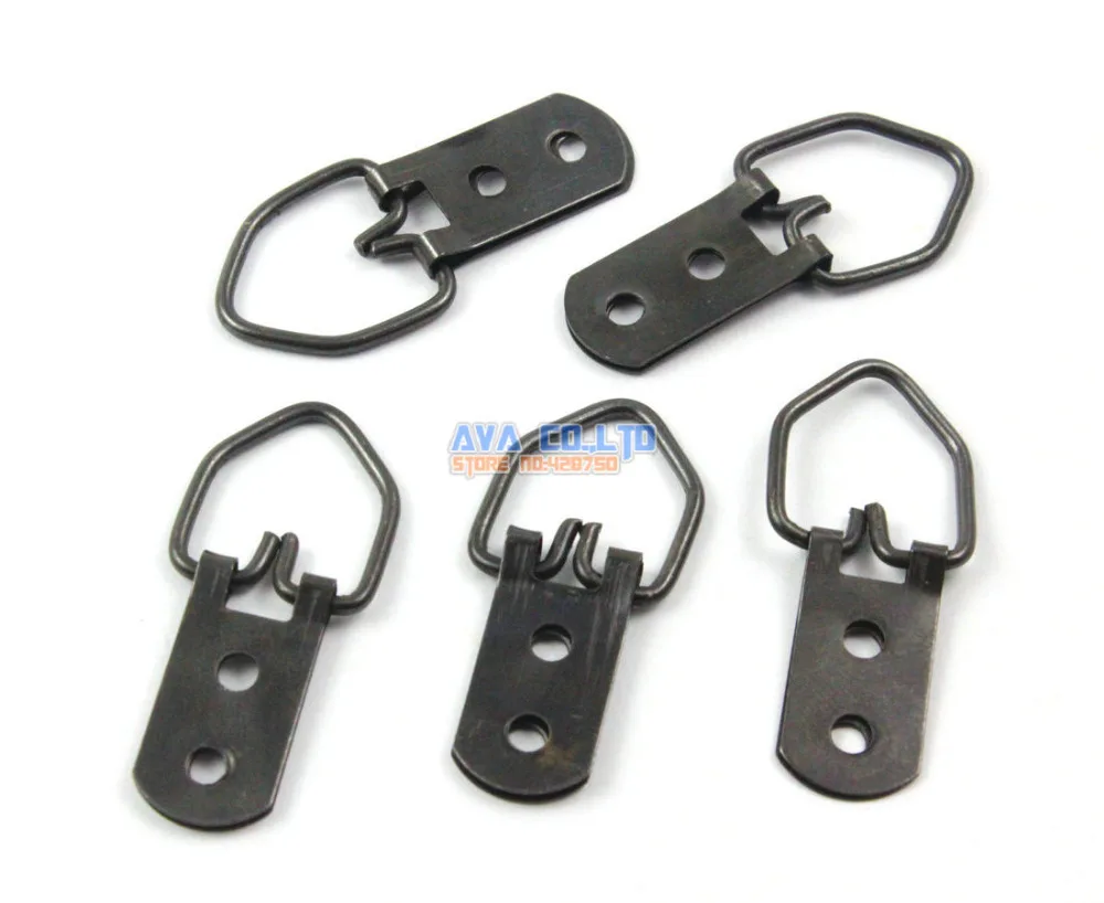 100 Pieces Black Photo Frame Hook Hanging Photo Frame Hanger 37x10mmin