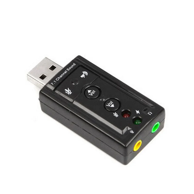 

USB 7.1 External Sound Card USB to Jack 3.5mm Headphone Audio Adapter Micphone Sound Card For Mac Win Compter Android Linux