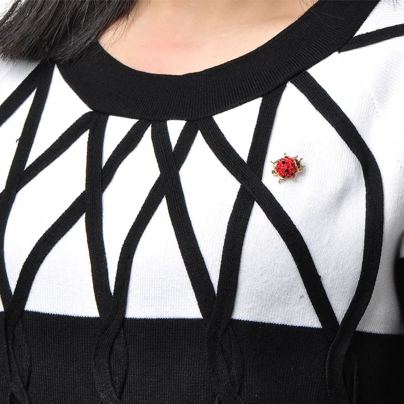 Blucome Cute Beetle Ladybug Brooches For Women Man Kids Crystals Mini Insect Broches Hijab Scarf Pins Joyas Coat Sweater Spille