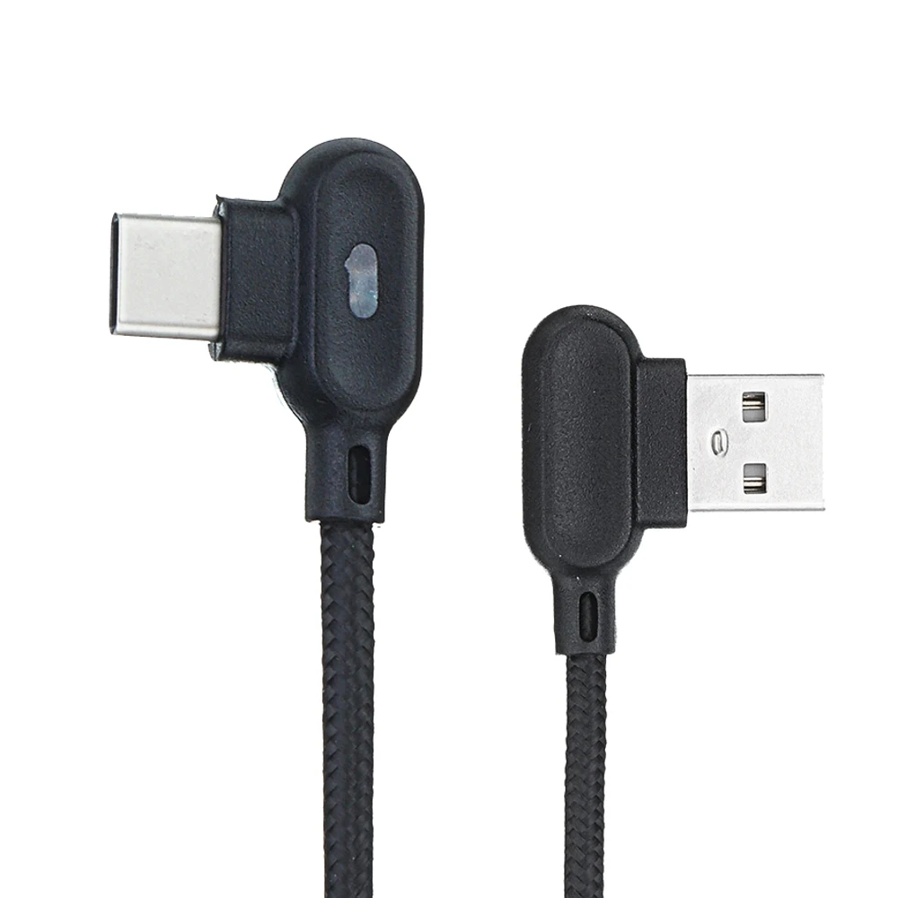90 градусов 1 м 2 м Быстрая Зарядка Micro usb type C кабель для samsung S8 S9 S10 для Xiaomi для huawei Android Microusb USB-C зарядное устройство