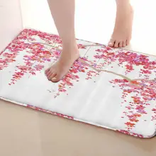 Цветочный стиль коврик для ванной комнаты, смешной Противоскользящий коврик для ванной, занавески для душа s аксессуары, соответствующие вашей душевой занавеске