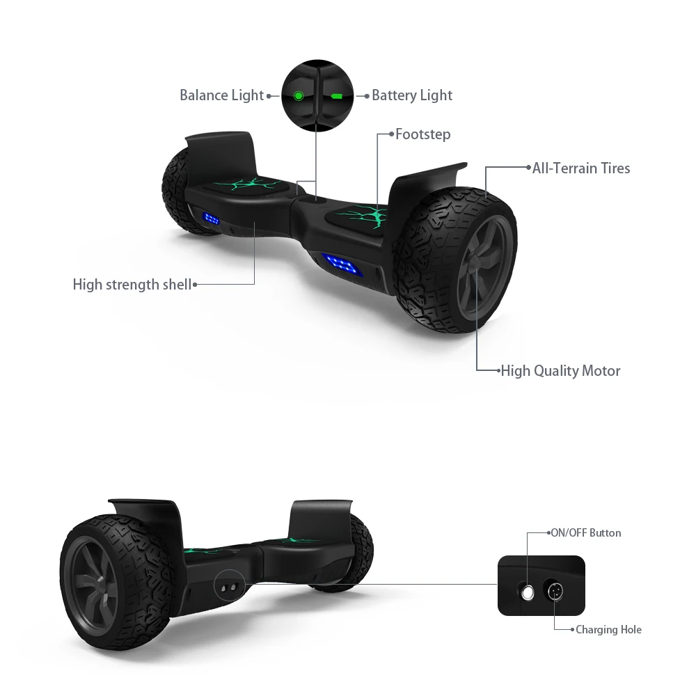 Koowheel K7 Hoverboard All-Terrain 8.5 Self Balance Scooters Two Wheel Electric Scooter 500w2 Over Tough Road Condition (23)