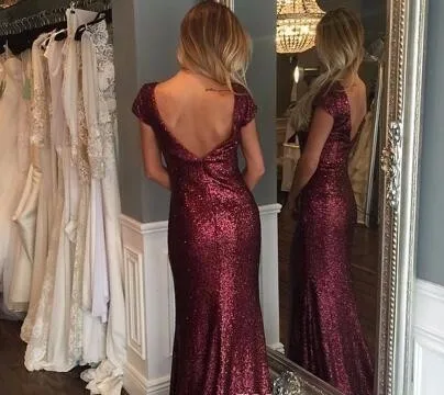 sparkly burgundy bridesmaid dresses