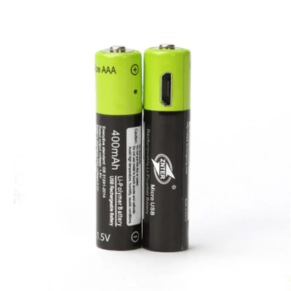 Znter 7-battery аккумуляторная батарея 600mah Mirco USB 1,5 v AAA перезаряжаемая литий-полимерная батарея с зарядным кабелем - Цвет: 2  battery