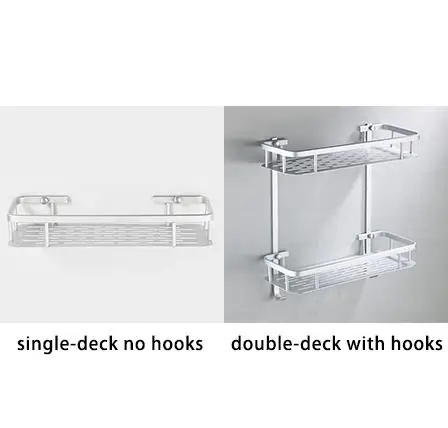 Алюминиевый стеллаж для хранения, держатель для ванной и душа для шампуней, гель для душа, кухонная, домашняя, Балконная полка, Вешалка с крюком