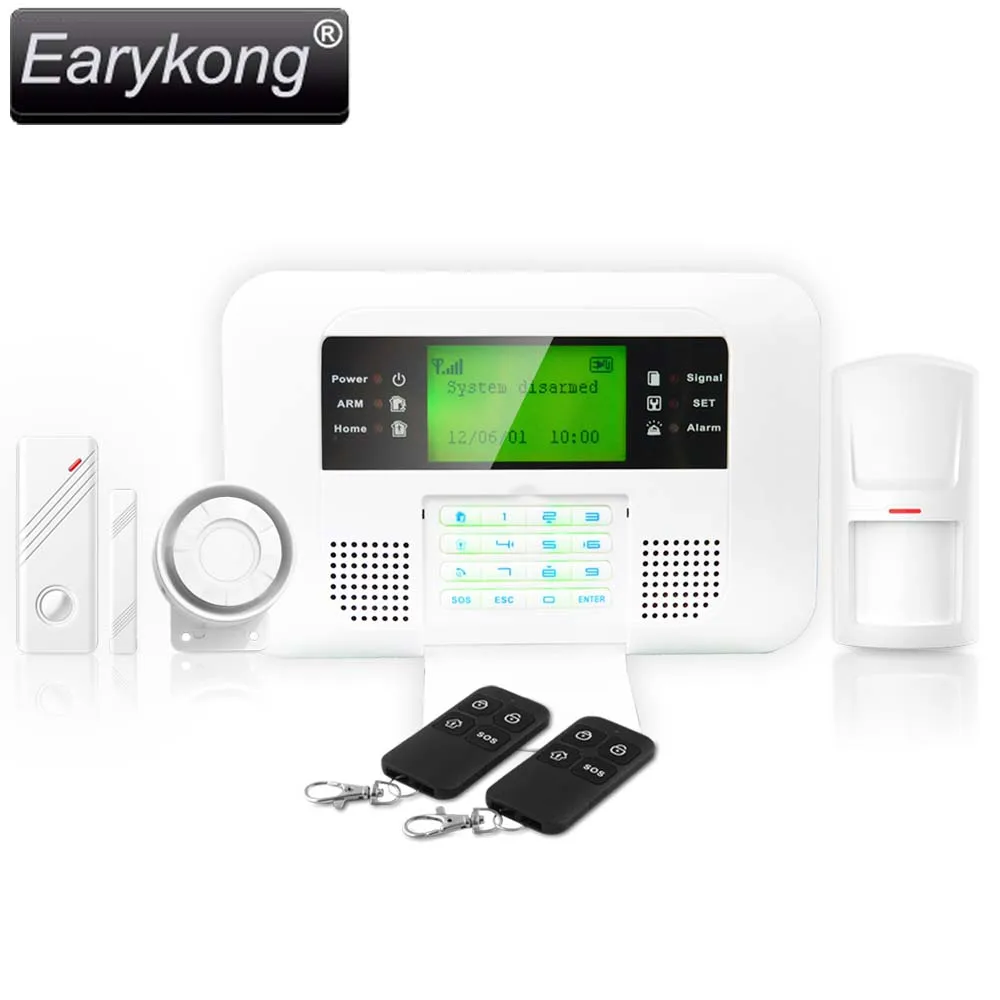 

Free Shipping M2Bx PSTN GSM Alarm System Screen Menu Display Voice Prompt Touch Keyboard Support 100 wireless detector