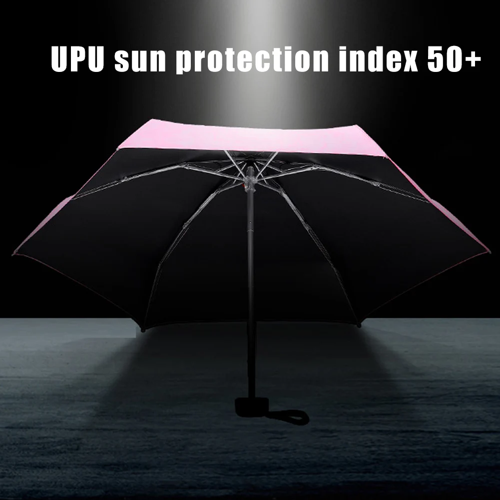 

Mini Compact Sun Rain Travel Umbrella Lightweight Portable Umbrella with 95% UV Protecting TT-best