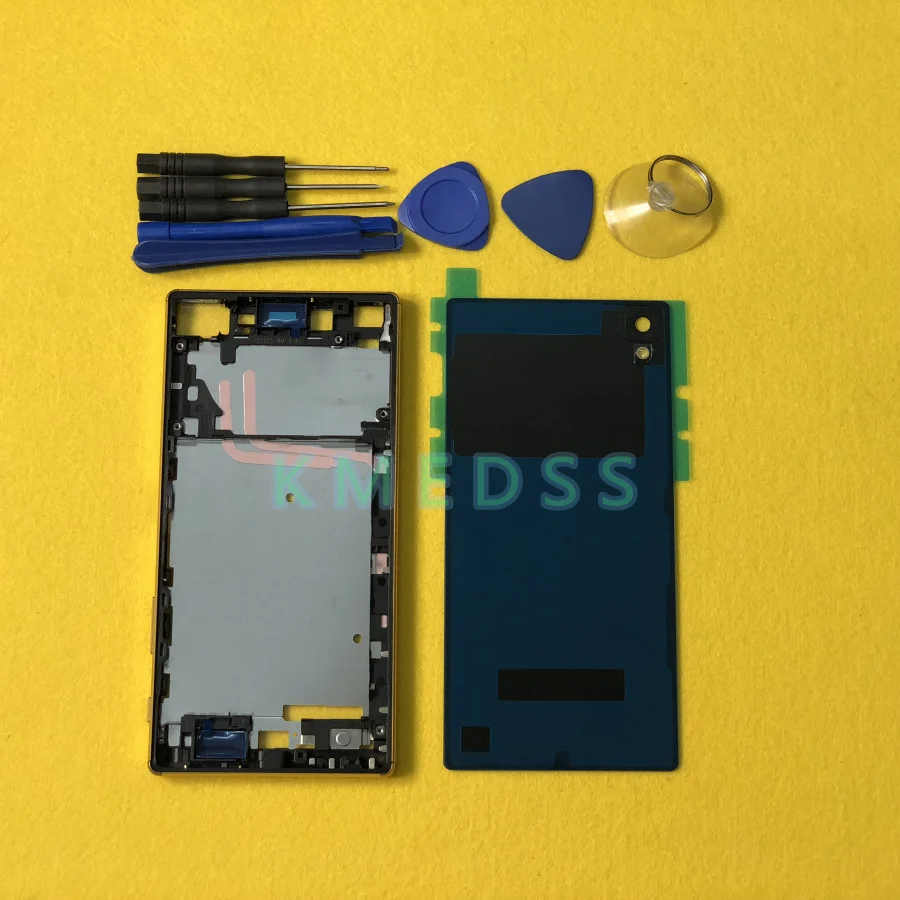 Полный корпус чехол для Sony Xperia Z5 Премиум 5," E6853 E6883 E6833 ЖК-панель рамка средняя рамка Крышка батарейного отсека+ Инструменты