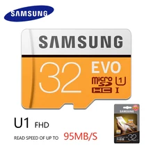 SAMSUNG популярный Micro SD карта, карта памяти Micro SD 32 Гб 64 Гб 128 ГБ SDHC/SDXC высокая скорость карты памяти EVO объемом памяти 32 Гб или 64 ГБ, 128 ГБ C10 TF карты Модуль памяти Transflash карты