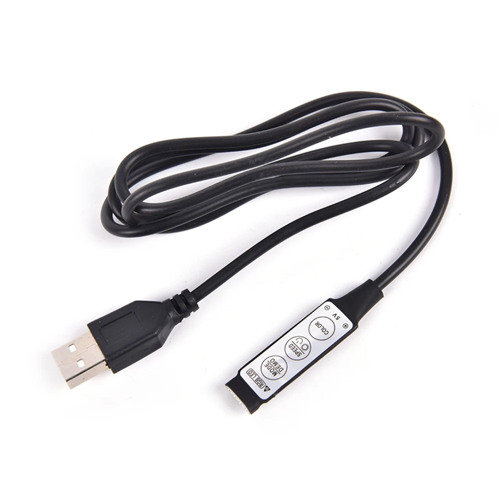 1 шт. DC 5 в USB светодиодный RGB контроллер мини 3Key пульт дистанционного управления