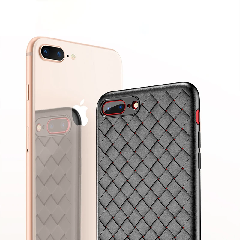 Funda de silicona suave de lujo Baseus para iPhone 7 7 Plus X Fundas ultrafinas de TPU funda protectora para iPhone 8 8 Plus Coque cubierta