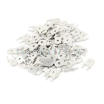 

80pcs Board Mount PCB Solder Tab Male Terminals Uninsulated 6.3mm x 0.8mm