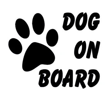 

37.2cm x 45cm Dog On Board Funny Car Sticker For Cars Door Side Truck Window Rear Windshield Vinyl Decal 13 Colors