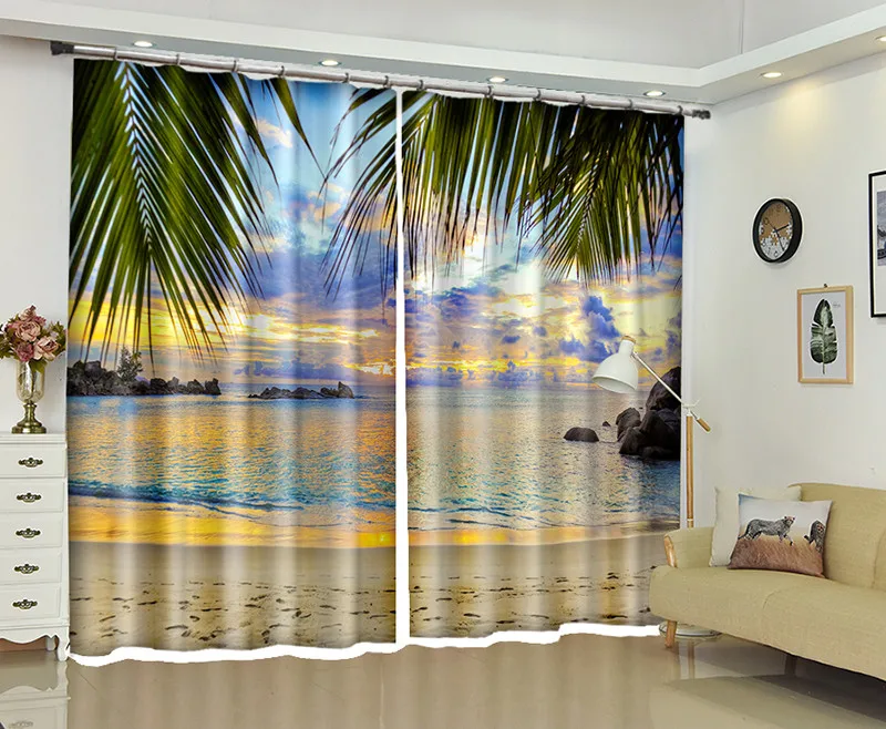 scenery curtains living room