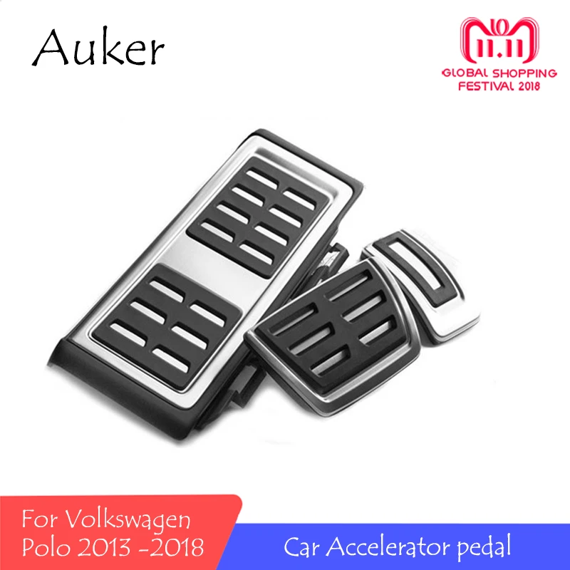 

For Volkswagen VW Polo 2013-2018 AT MT Refit Accelerator Brake Pedal Treadle Footrest Plate Clutch Throttle Car Styling