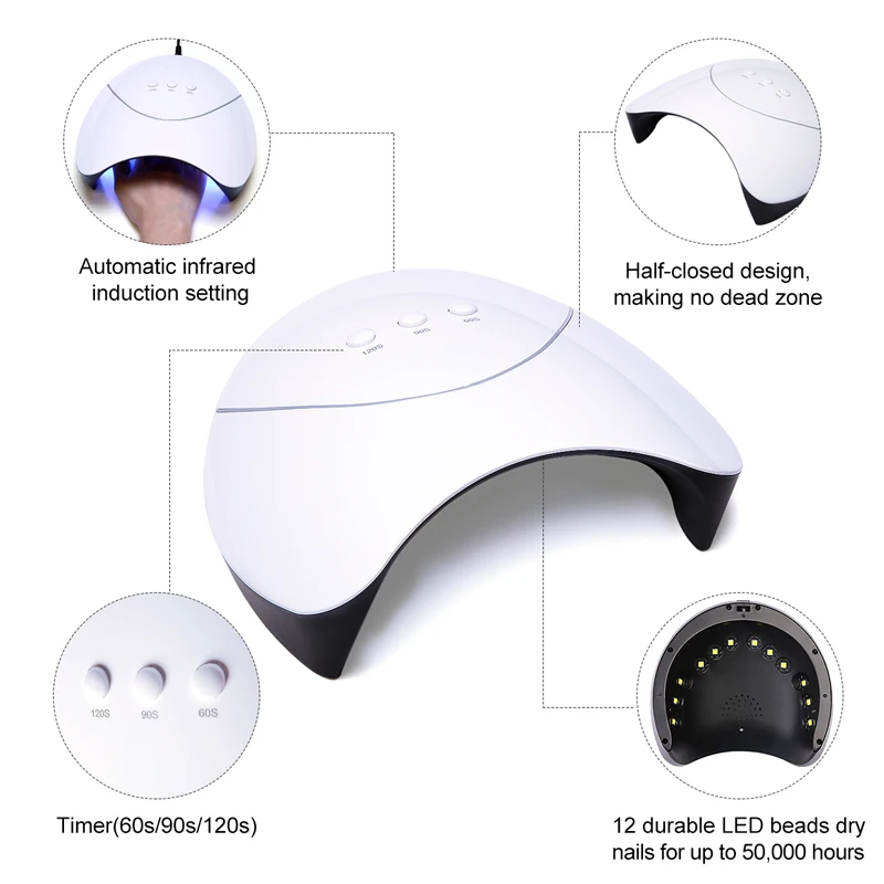 Online Modelones 36W Smart Sensor UV Lampe Nagel Heilung Maschine Maniküre Werkzeuge Kit 6 Farben Semi Permanente Hybrid Gel lack Nagel Set