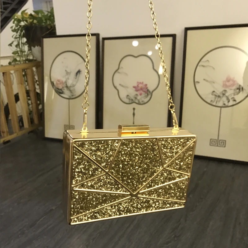 Women Gold Clutches Bags Luxury Small Crossbody Shoulder Bags Sequins