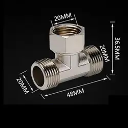 1/2 "BSP Male-Female-Male резьба гальваническое покрытие тройник соединитель Соединительная муфта гайка Соединительная муфта для воды