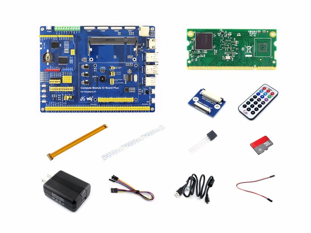 

Parts Raspberry Pi Compute Module 3 Lite Development Kit Type A With Compute Module 3 Lite Power Adapter Micro SD card, Camera c