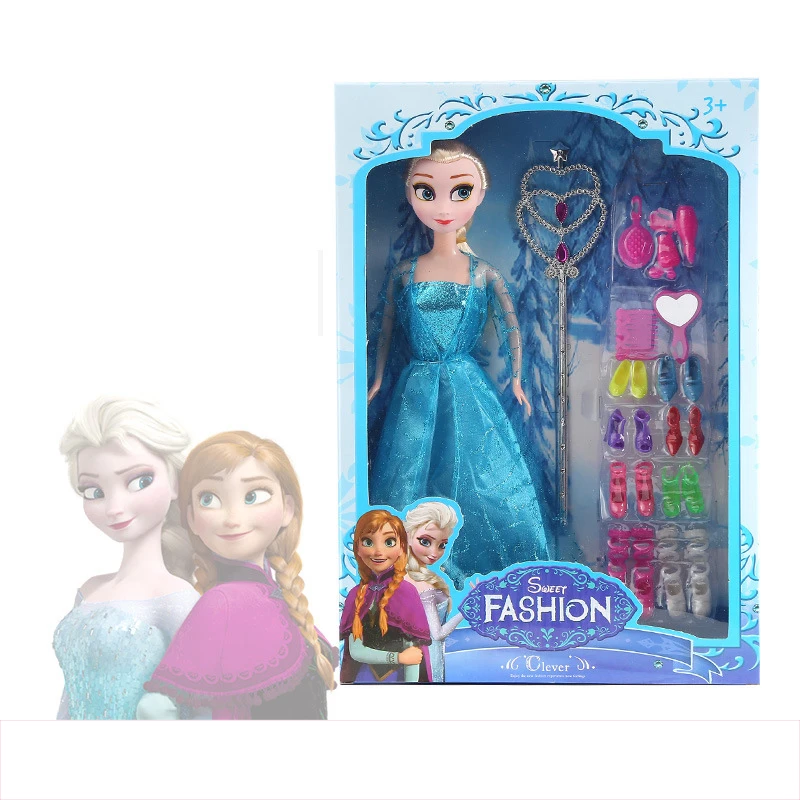 Disney Frozen princess doll Fairy Fantasy girl DIY toy handmade dress up Action bady kun Toy Model For kids birthday gift