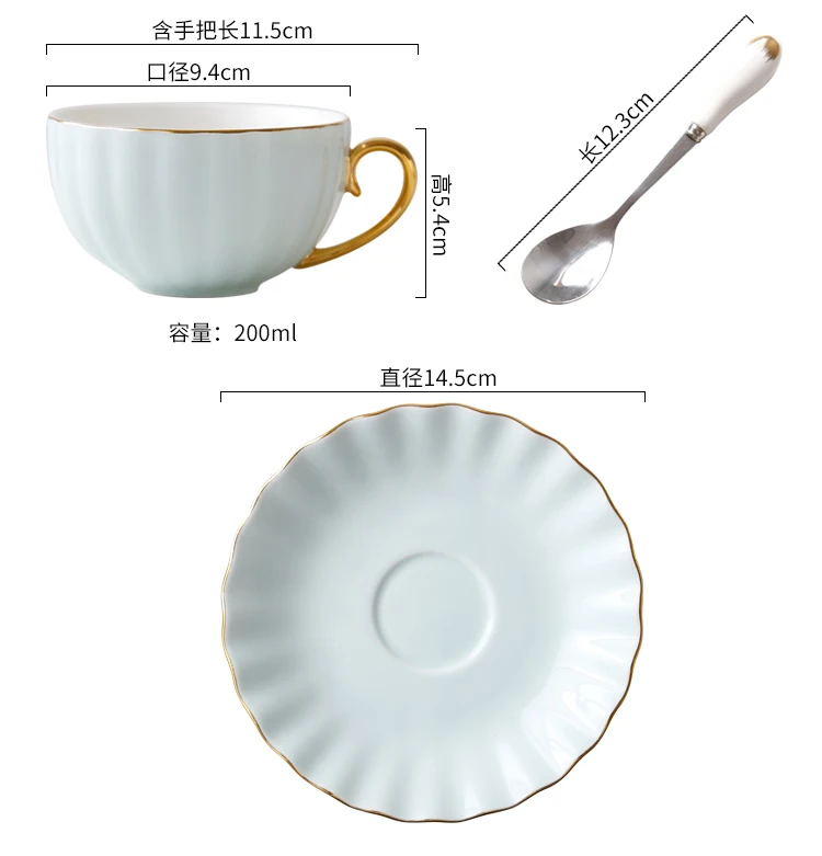 Europe Type Manual Paint Bone China Coffee Cups And Saucers Spoon Set Tea Cup Home Afternoon Tea Set