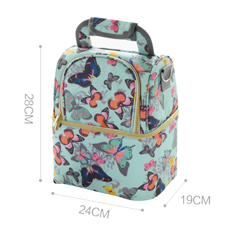 Baby Insulation Breast Milk Bags Fox Double Layer Waterproof Mummy Feeding Milk Food Fruit Storage Shoulder Bag Warm Tote BB5108 (23)