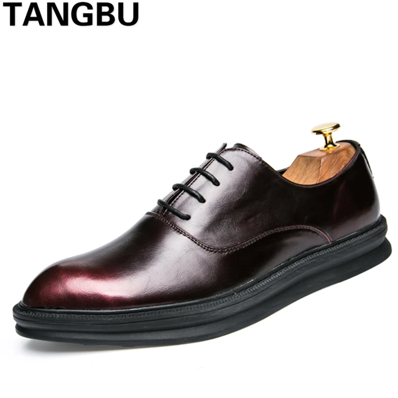 

Italian Design Men Leather Shoes Lace Up Breathable Casual Men Business Shoes Fashion Men Dress Shoes Wedding Shoes Size 38-43