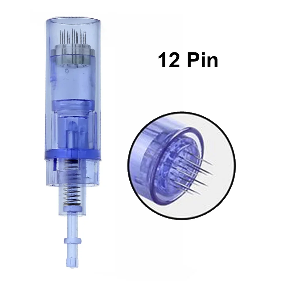 10 шт./лот байонет 9 12 36 42 Pin 3D микро нано круглые иглы картриджи микроиглы для электрического Dr Derma ручка татуировки - Цвет: 10PCS 12 Pin