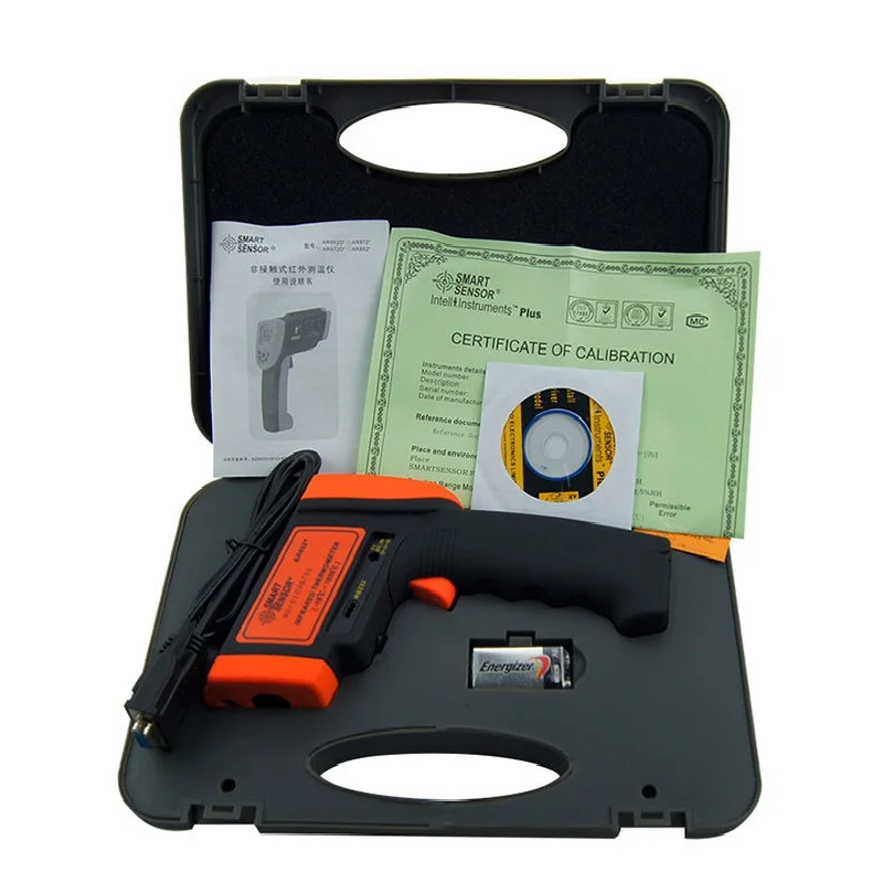 Smart sensor AR882+ Digital non-contact IR infrared thermometer with USB RS232 1650C infrared temperature meter Thermometer gun Smart sensor AR882+ Digital non-contact IR infrared thermometer with USB RS232 1650C infrared temperature meter Thermometer gun