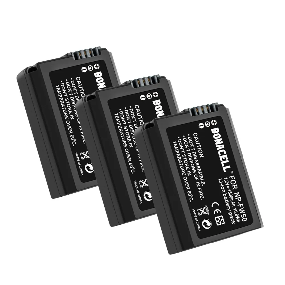 Bonacell NP-FW50 FW50 Камера Батарея Batteria + Зарядное устройство для sony Alpha A6500 A6300 A6000 A7r A5000 7R A7R A7R II A7S A7S II A7