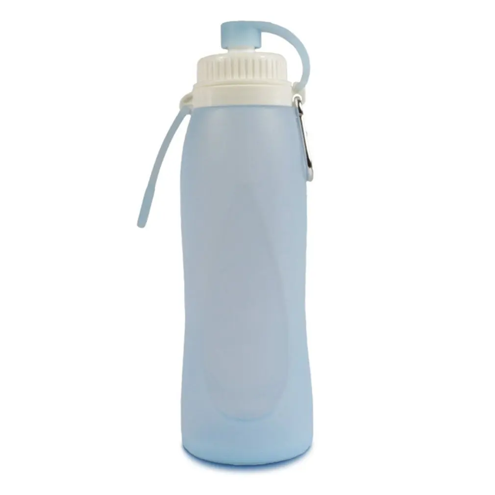 Портативная силиконовая бутылка для воды, Выдвижная складная кофейная бутылка, для походов, кемпинга, велоспорта, велосипеда, путешествий