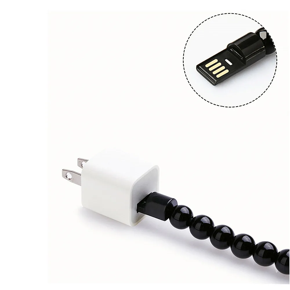 USB кабель, браслет с бусинами, зарядное устройство для samsung Galaxy S7 S8 Plus iPhone X 5 6 6S 7 8 Plus для xiaomi mi 8
