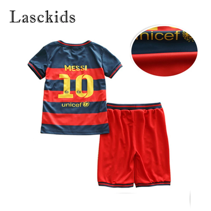 

Lasckids Summer Toddler Boys Clothing Set Football Team Star Kids Boy Clothing Set Soccer Baby Tracksuit Short Sleeve Clothes