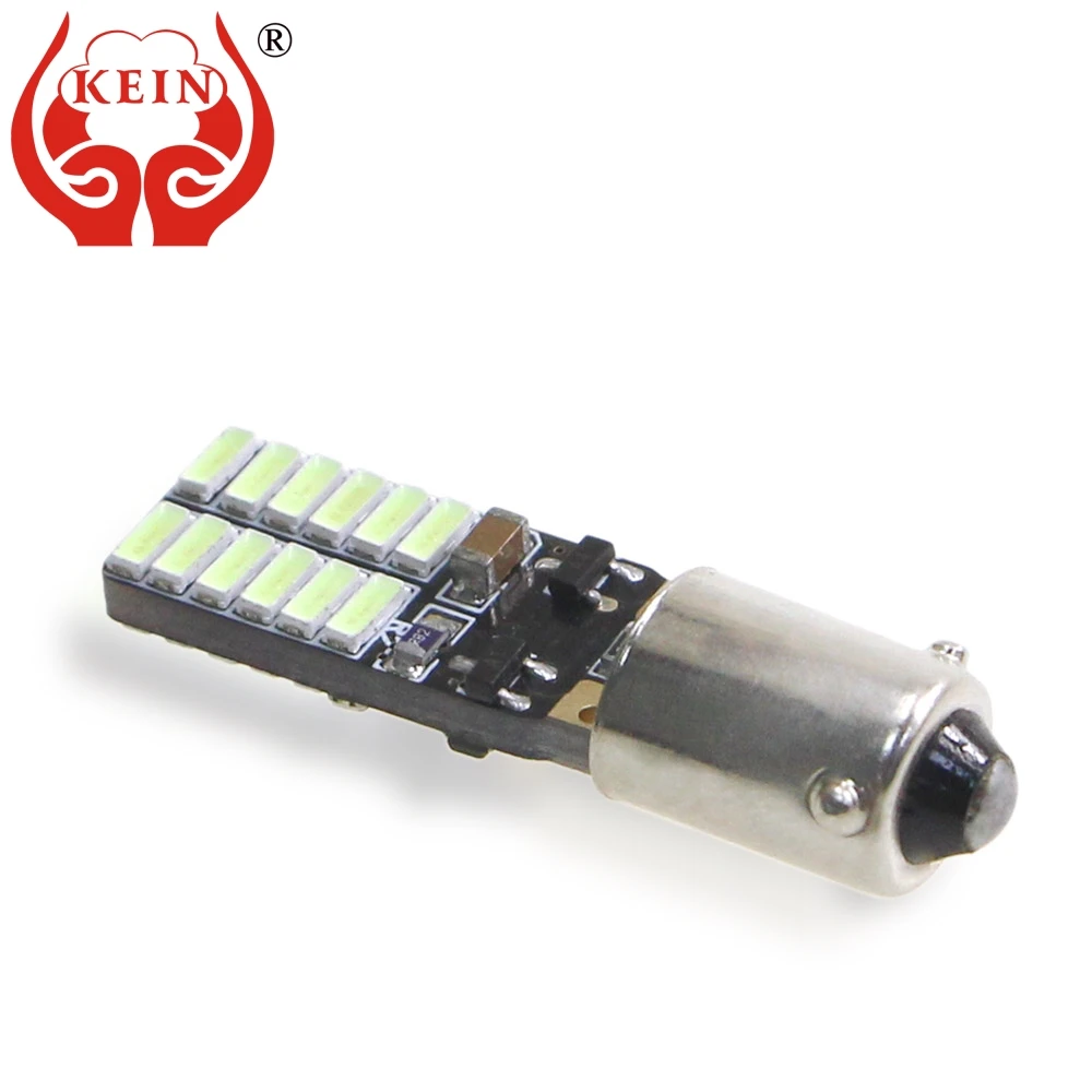 

KEIN 50PCS T4W ba9s led BAX9S BAY9S h6w h21w car bulb 4014 24SMD auto interior dome vehicle signal lights lamp 12V t4w T11 363