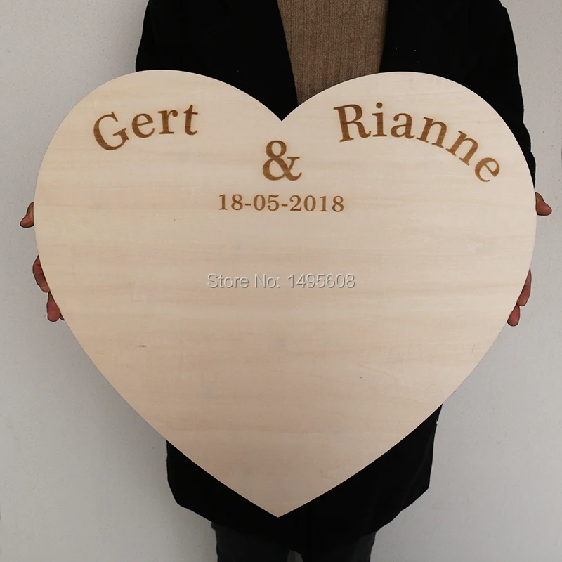 

Custom Wood Heart Wedding Guest Book,Unique Signature Guest Book for Wedding & Baby Shower,Rustic Guest Book Frame Wedding Decor
