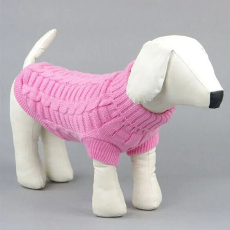 Яркие цвета, маленькие домашние вязаные вещи для собак, уличное теплое пальто для щенка, свитер, одежда, джемпер