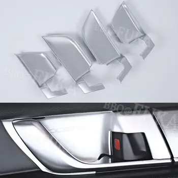 

Fit For Honda 10th Accord 2018 4pcs Chrome ABS Car Inner Door Handle Bowl Cover Carbon Fiber/Silver Color Decorative Accessories