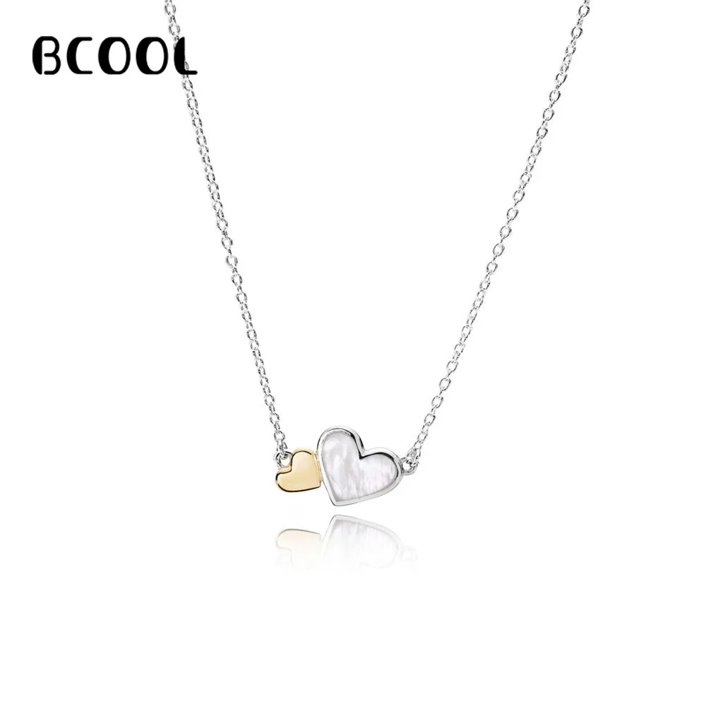 

BCOOL 925 Silver Necklace Adjustable Necklace Female Charm Jewelry Zircon Fine Love Necklace Gift