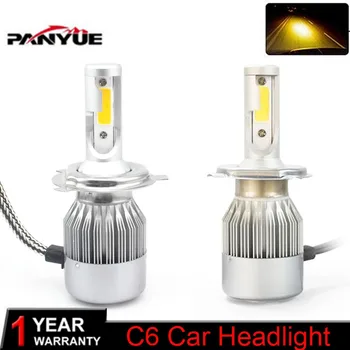 

Elglux Super bright Auto H7 H4 LED Bulbs H1 H3 H8 H11 HB3 HB4 LED Headlight Kit 3000K 7600LM Dual Color Car LED Light Headlamp