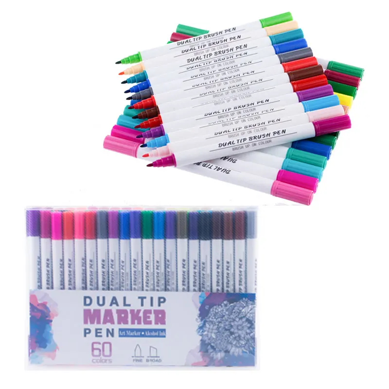 

Dual Tip Marker Pen Fineliner Drawing Paiting Marker Set Artistic Sketch Manga Watercolor Drawing Markers Set