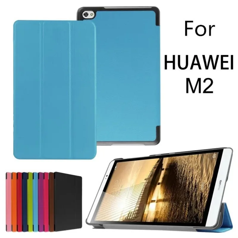 For Huawei MediaPad M2 801W  803L Cases Tri-Folded Stand PU Leather Full Body Protective Shell Book Style Tablet Cases Covers (19)