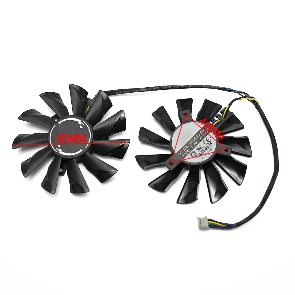 85mm PLD09210S12HH 4Pin GTX 1060 6G Cooler Fan Replace For MSI GeForce GTX 950 2GD5T OC GTX 1060 1070 1080 RX 470/570/480 ARMOR